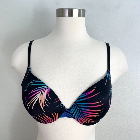 VICTORIAS SECRET PINK 34C Bra Padded Push Up Wear Everywhere Underwire Support - Picture 1 of 11